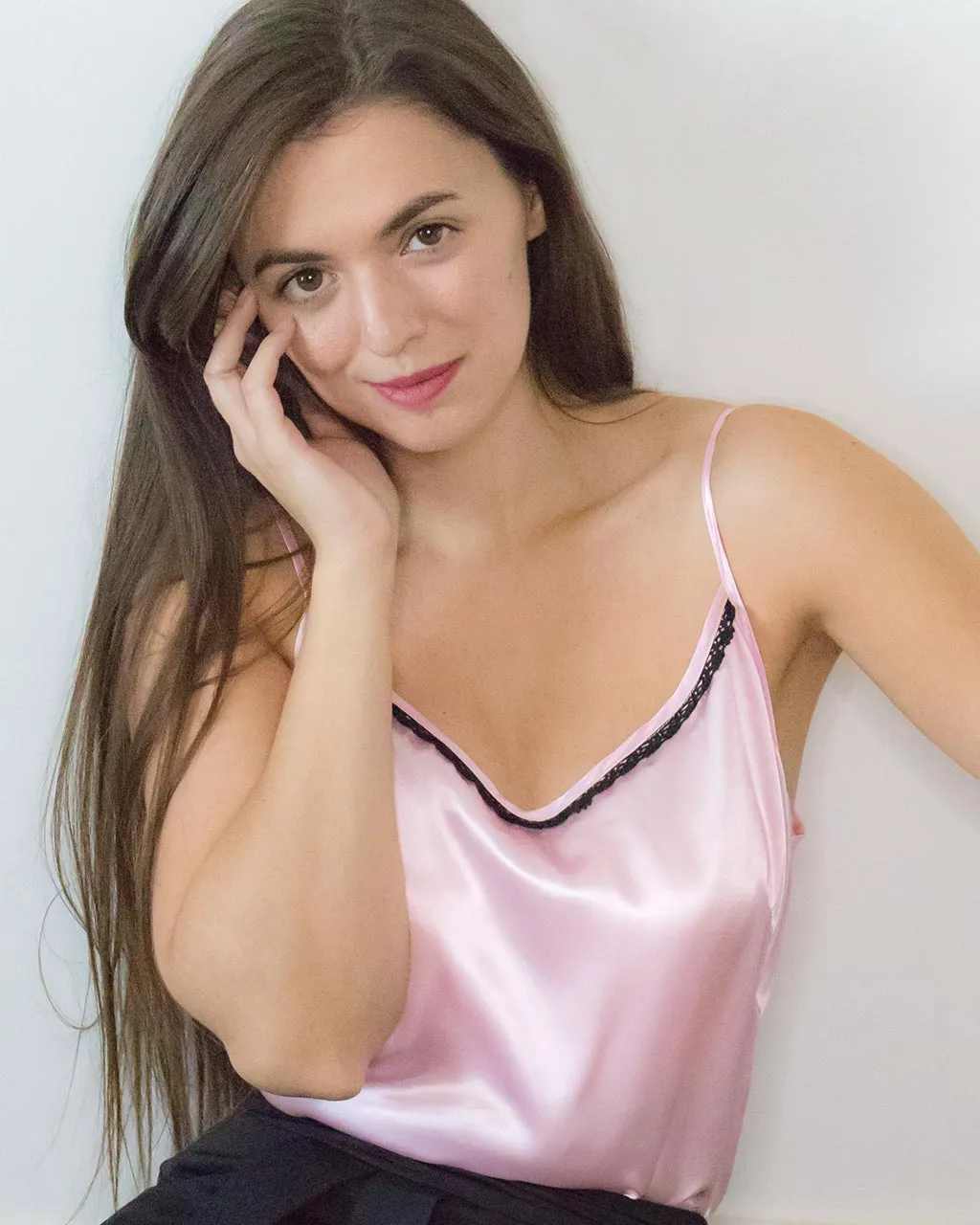 Kami Pink Satin Cami Top