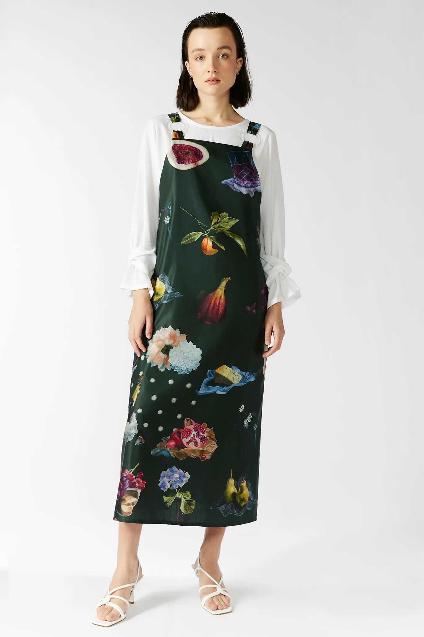 KEEGAN CLASSIC PINAFORE [ Cotton / Silk ~ Picnic Print ]