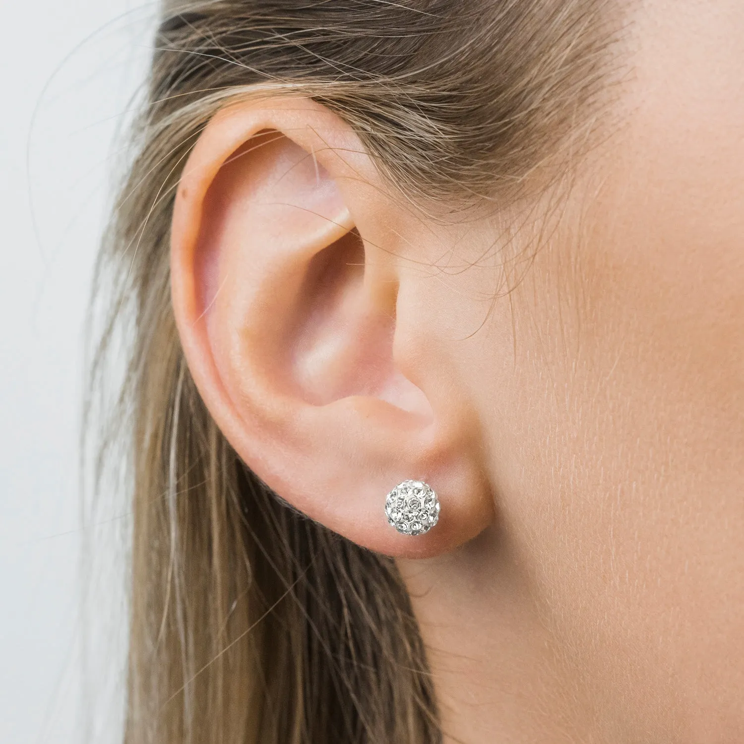 Medium Crystal Pave Earrings