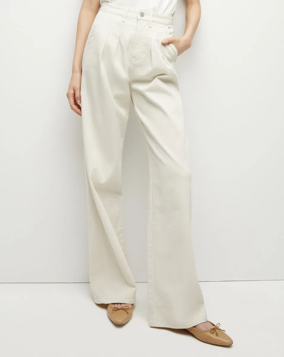 Mia Pleated Wide-Leg Jean