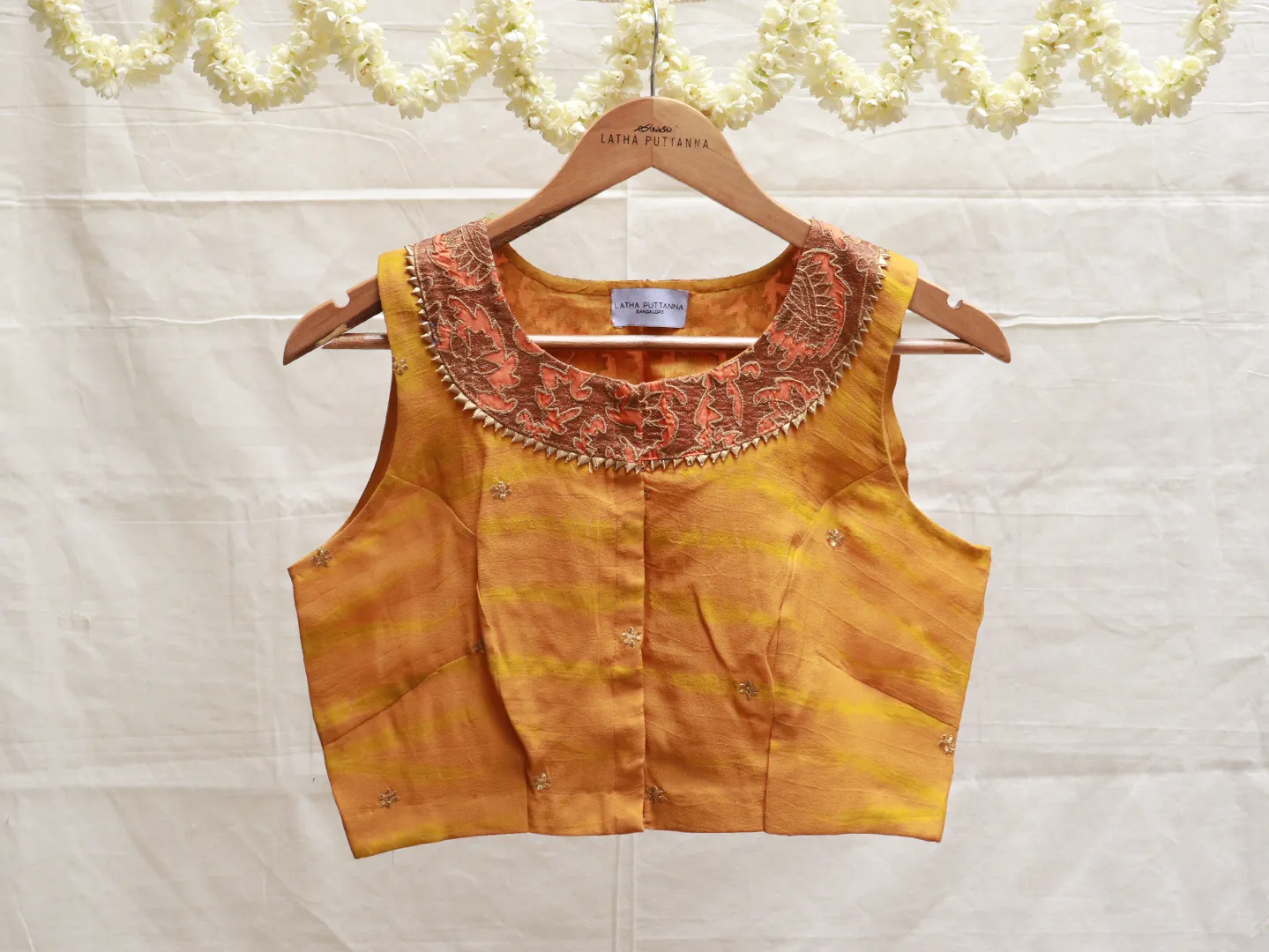 Mustard Georgette, Batik blouse