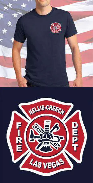 Nellis Creech Fire Department Maltese Cross in Red