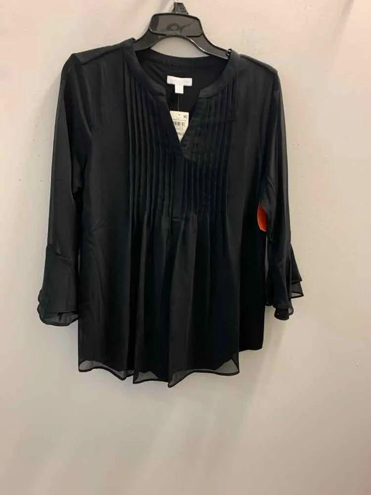 NWT CHARTER CLUB Tops Size S Black 3/4 SLEEVE TOP