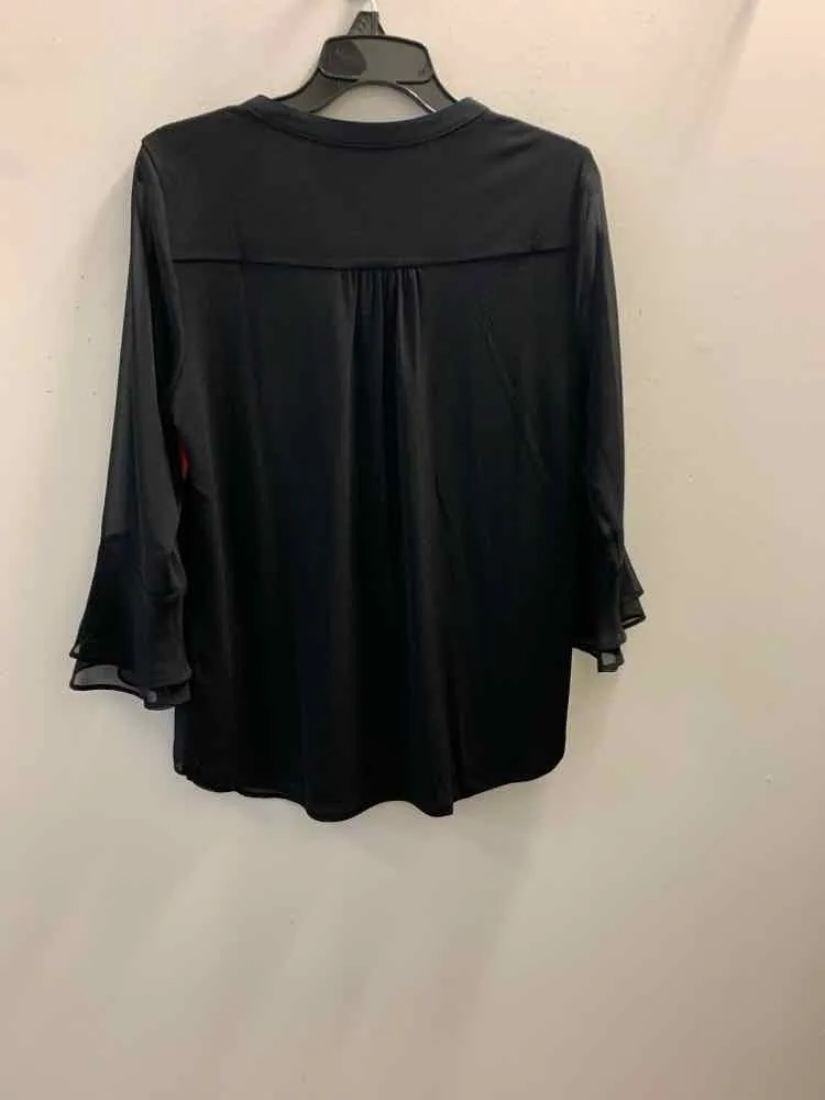 NWT CHARTER CLUB Tops Size S Black 3/4 SLEEVE TOP