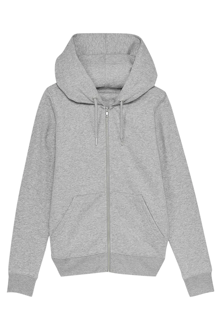 Organic Cotton Zip Up Hoodie | Grey