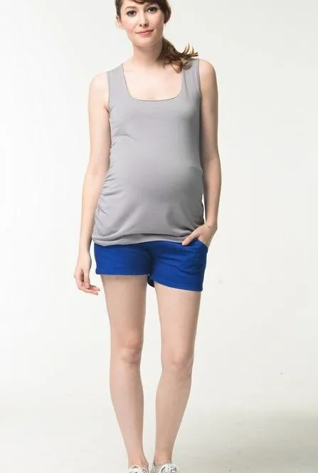 Patty Bamboo Cotton Tank Maternity Top Grey