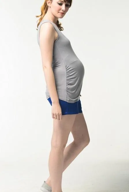 Patty Bamboo Cotton Tank Maternity Top Grey