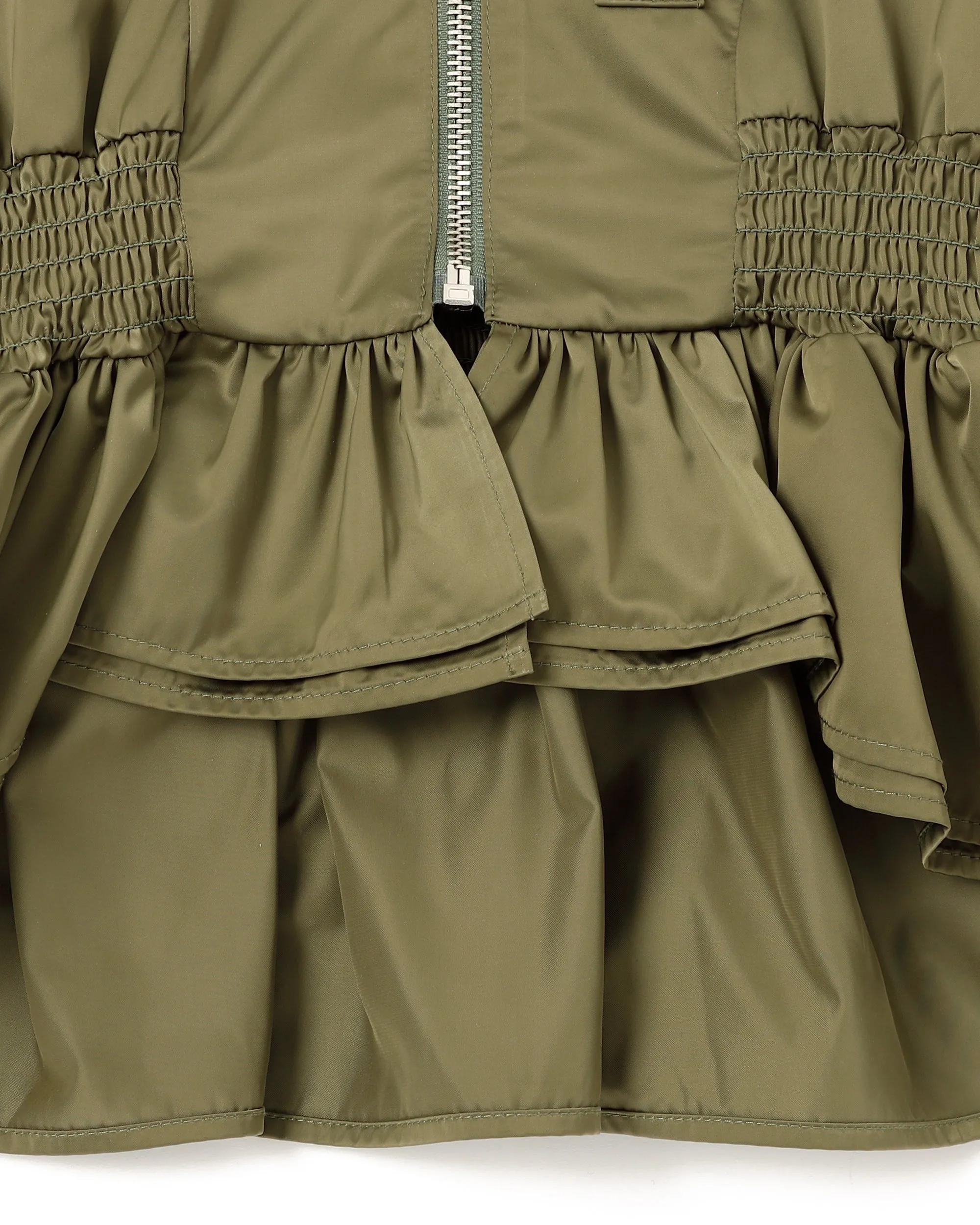 PEPLUM PUFF TOPS (KHAKI)