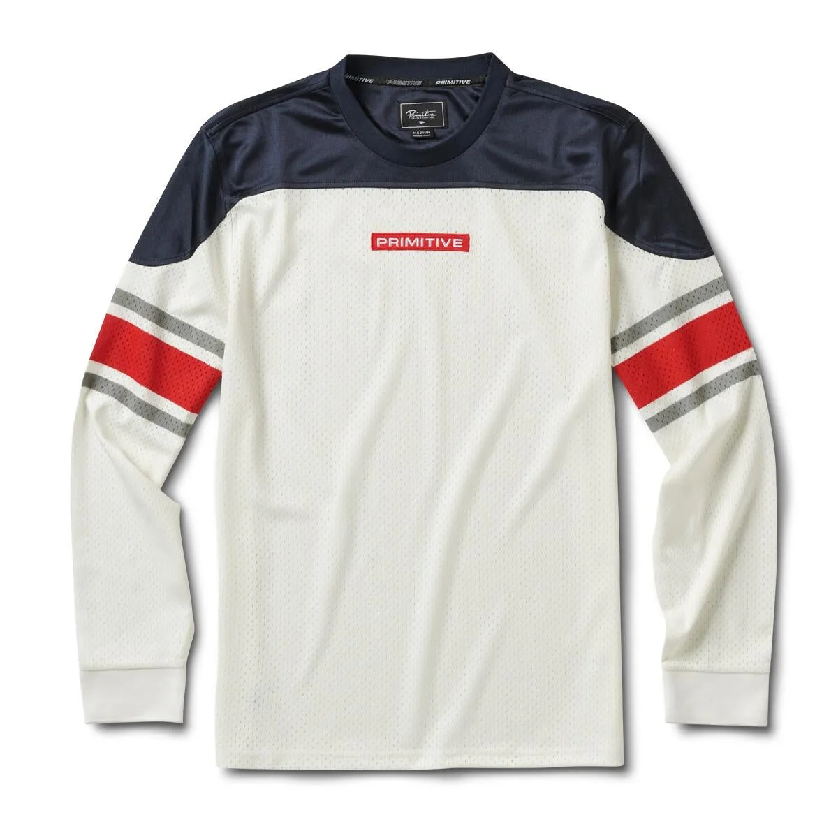 Primitive Grid L/S White Jersey