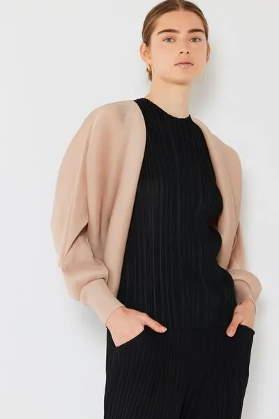 Puff Sleeve Bolero Cardigan