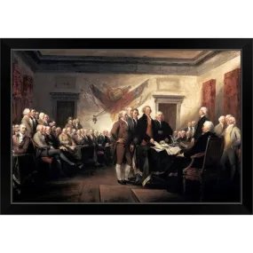 "1776 Signing Declaration Of Independence, Independence Hall, Philadelphia, PA" Black Framed Print