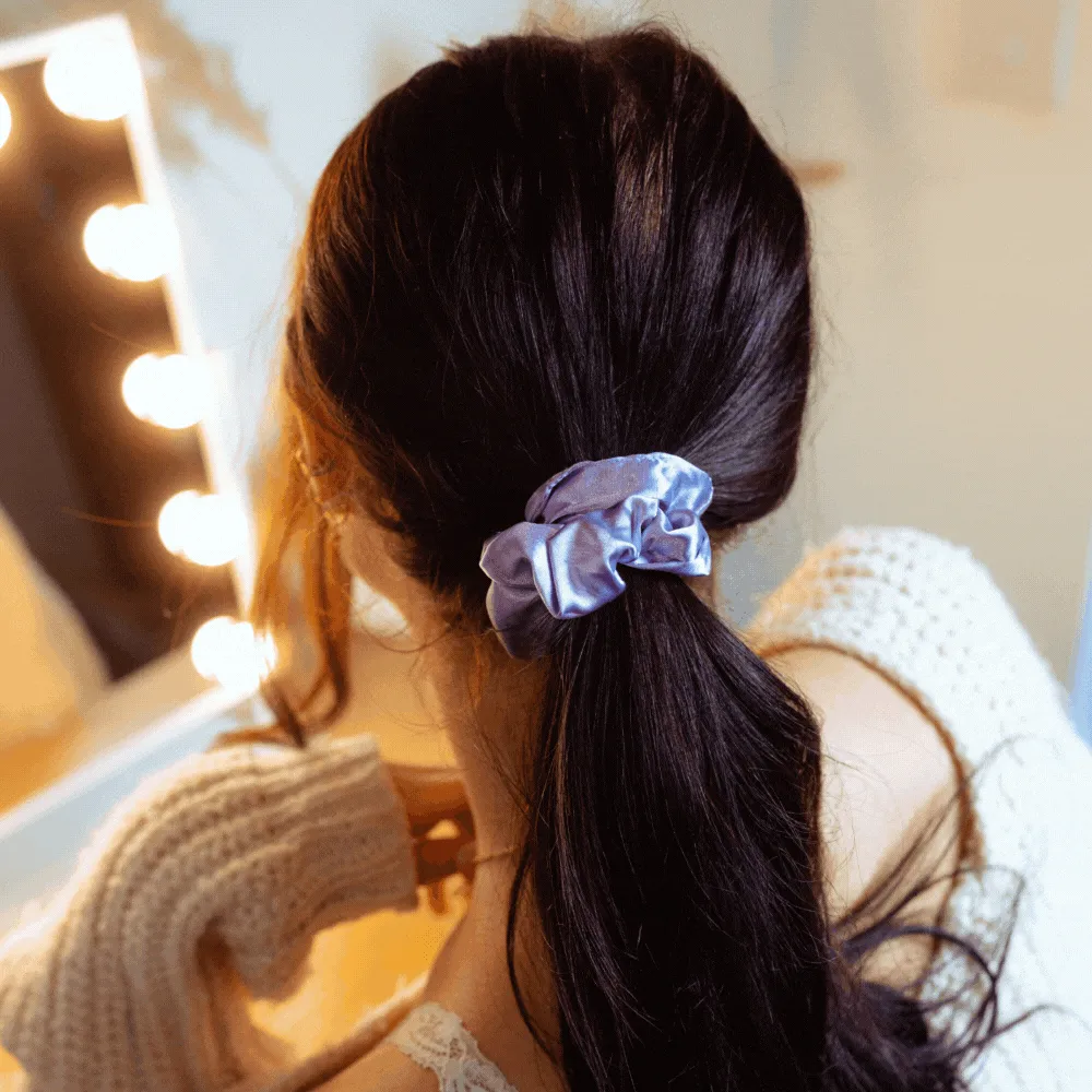 Satin Bow Scrunchie - Hyacinth Purple