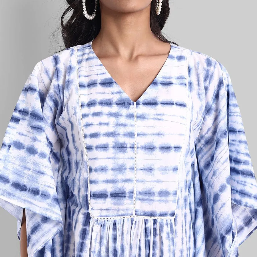 Shibori Print Cotton Kaftan