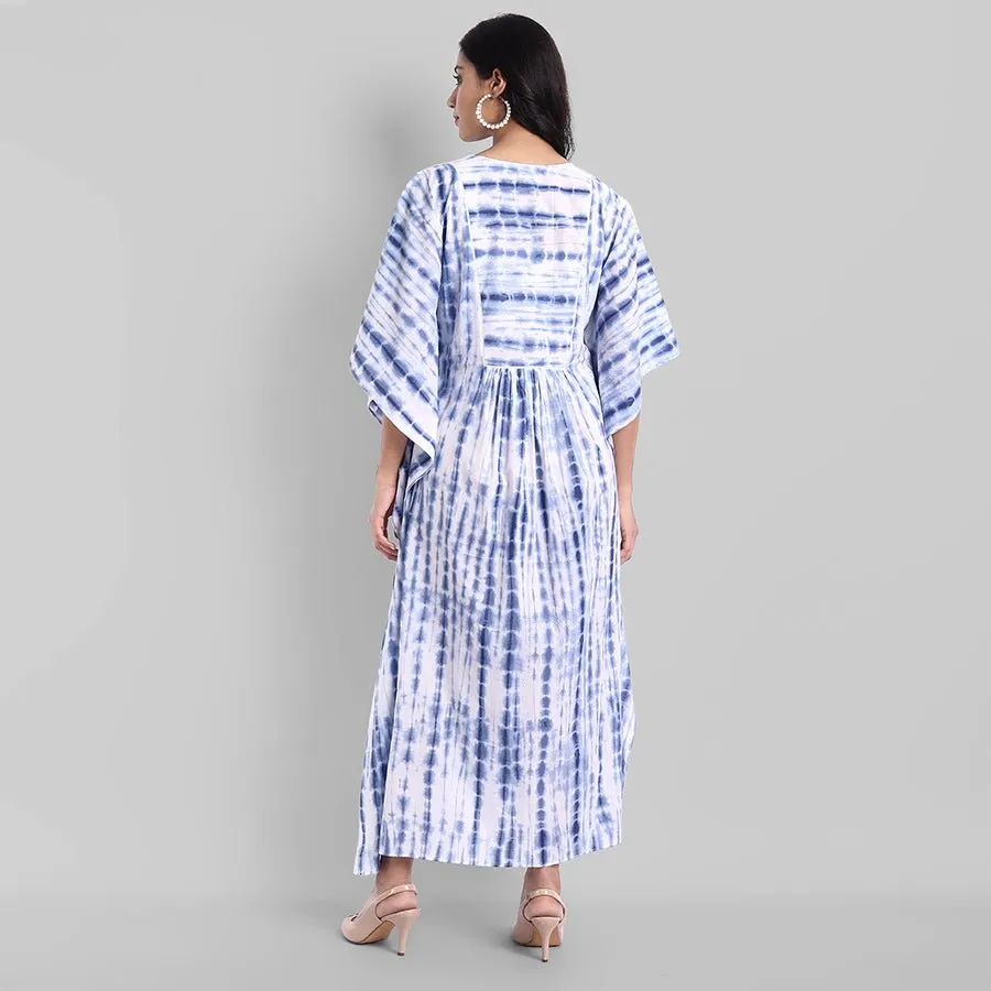 Shibori Print Cotton Kaftan