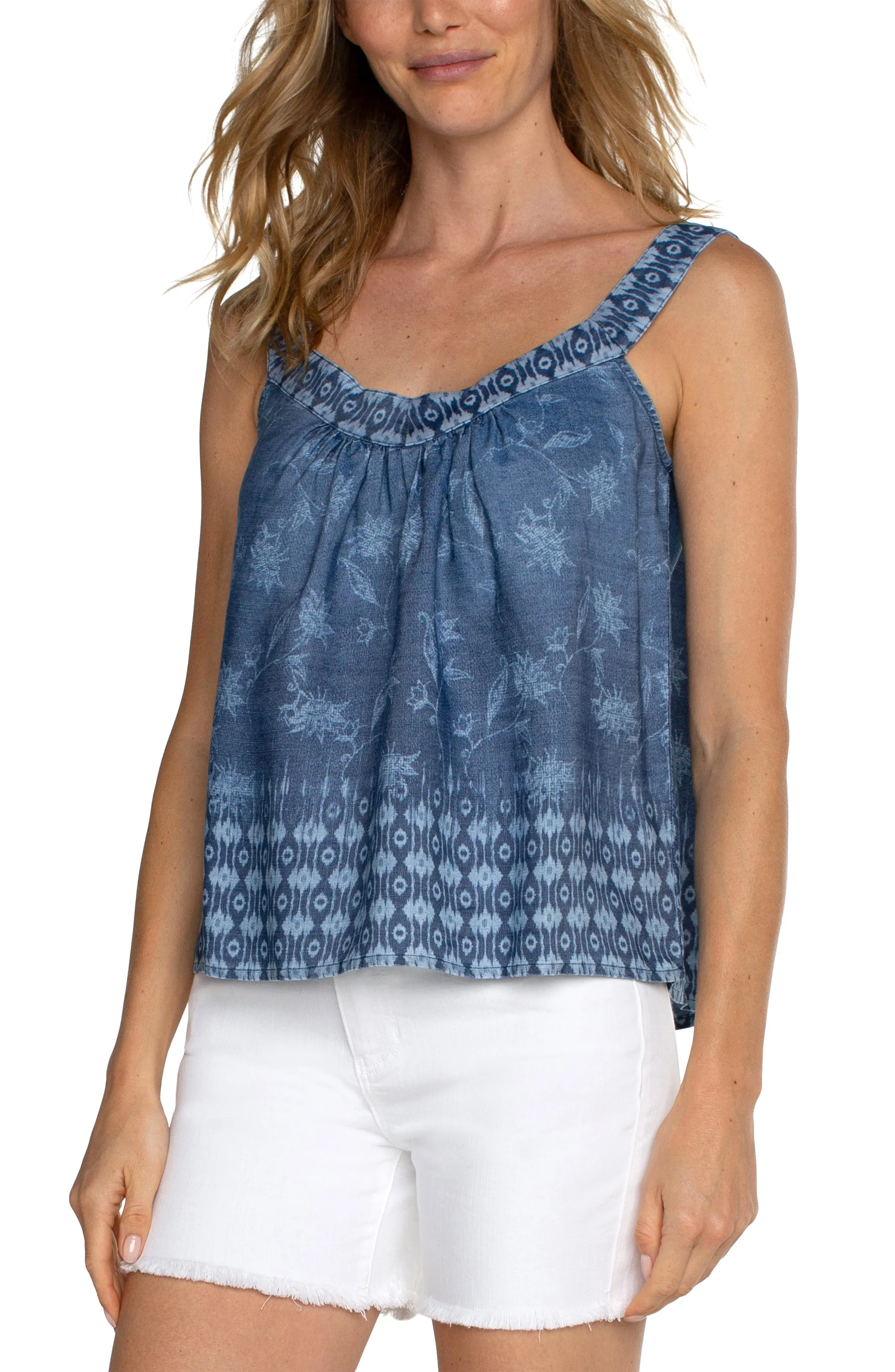 SLEEVELESS V-NECK TOP