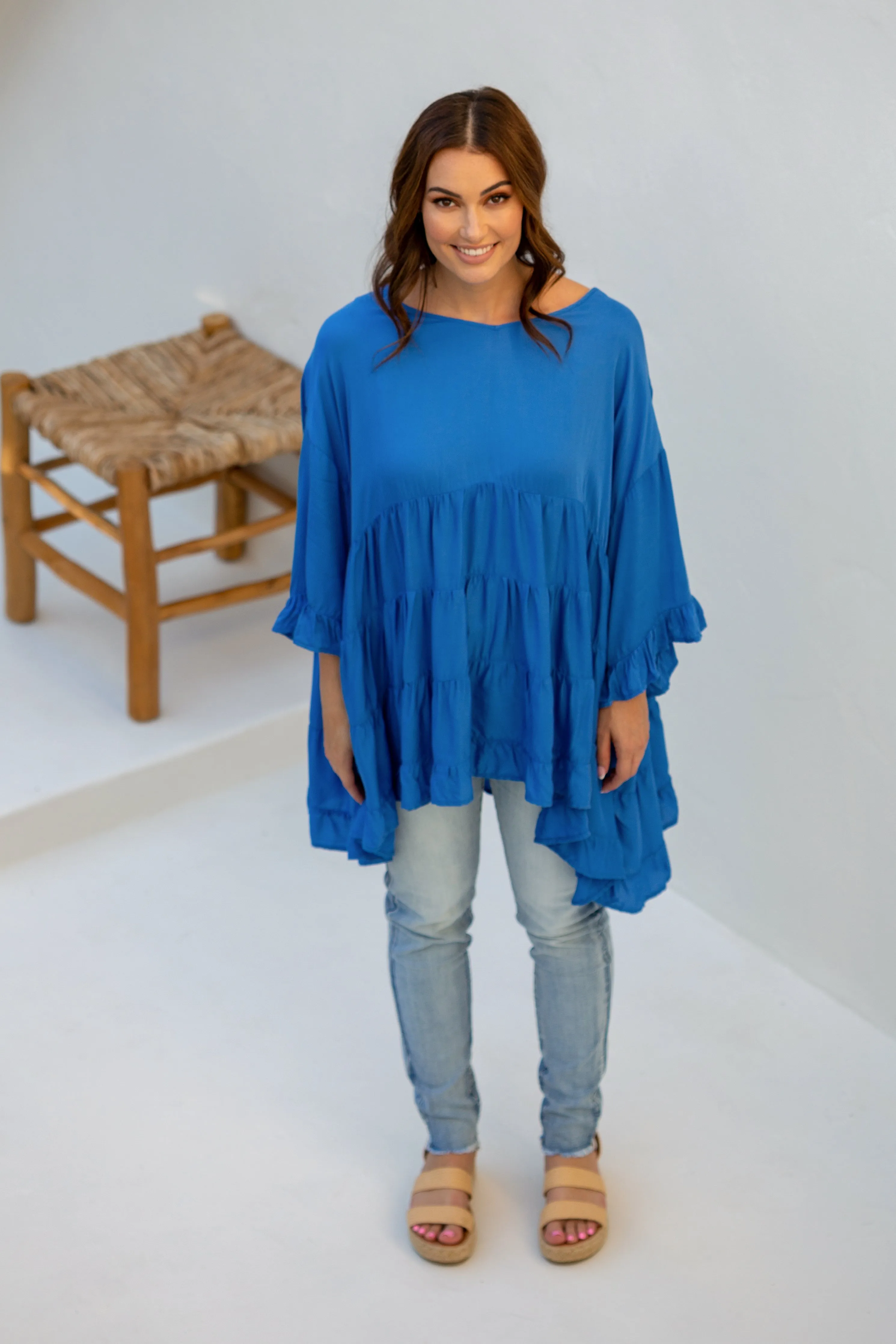 Sofia Top in Blue Breeze