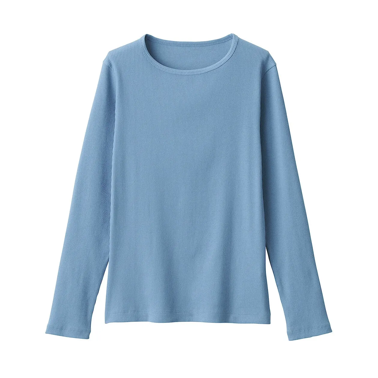 Stretch Ribbed Long Sleeve T-Shirt