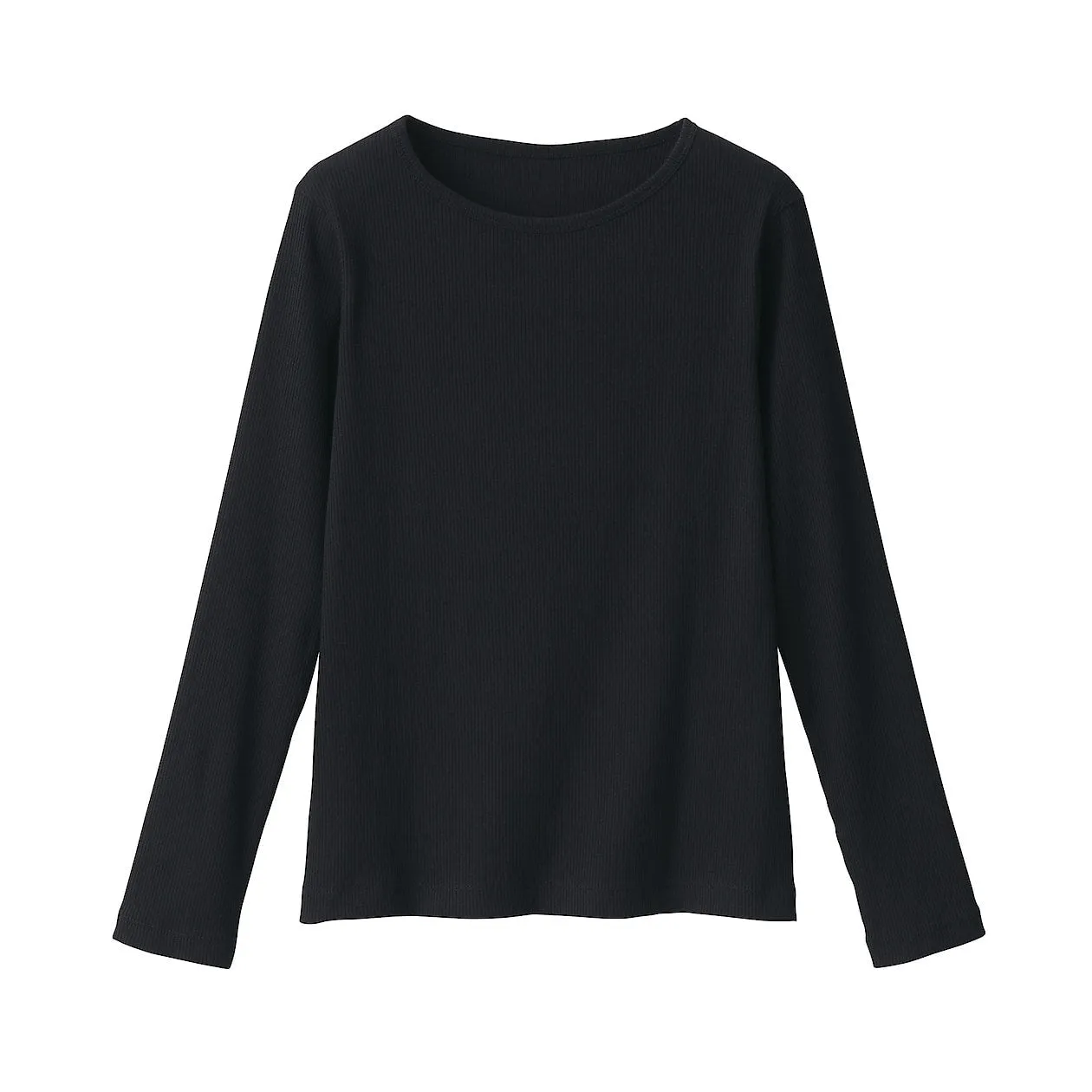 Stretch Ribbed Long Sleeve T-Shirt