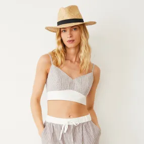 Stripe Poplin Bralette Top