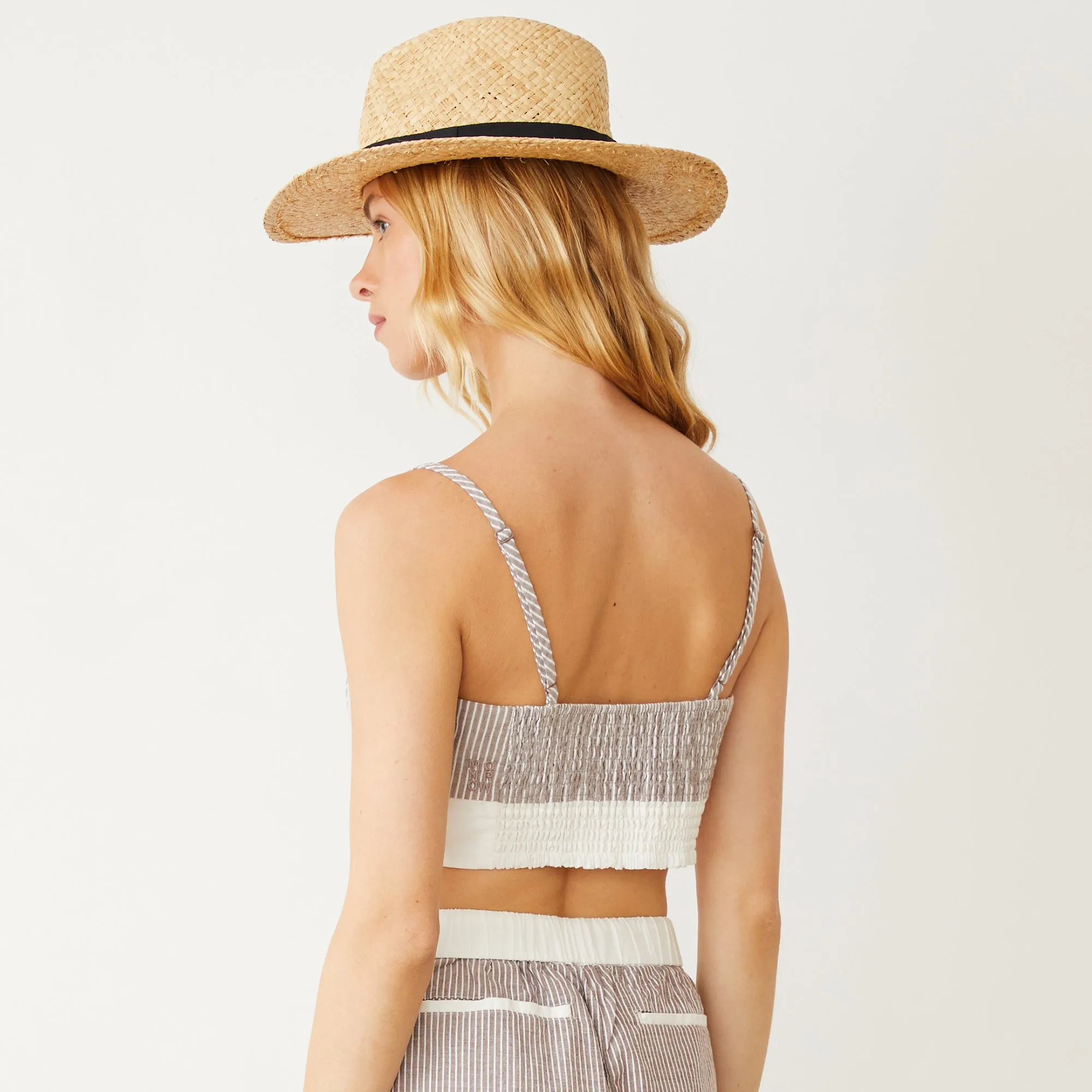 Stripe Poplin Bralette Top