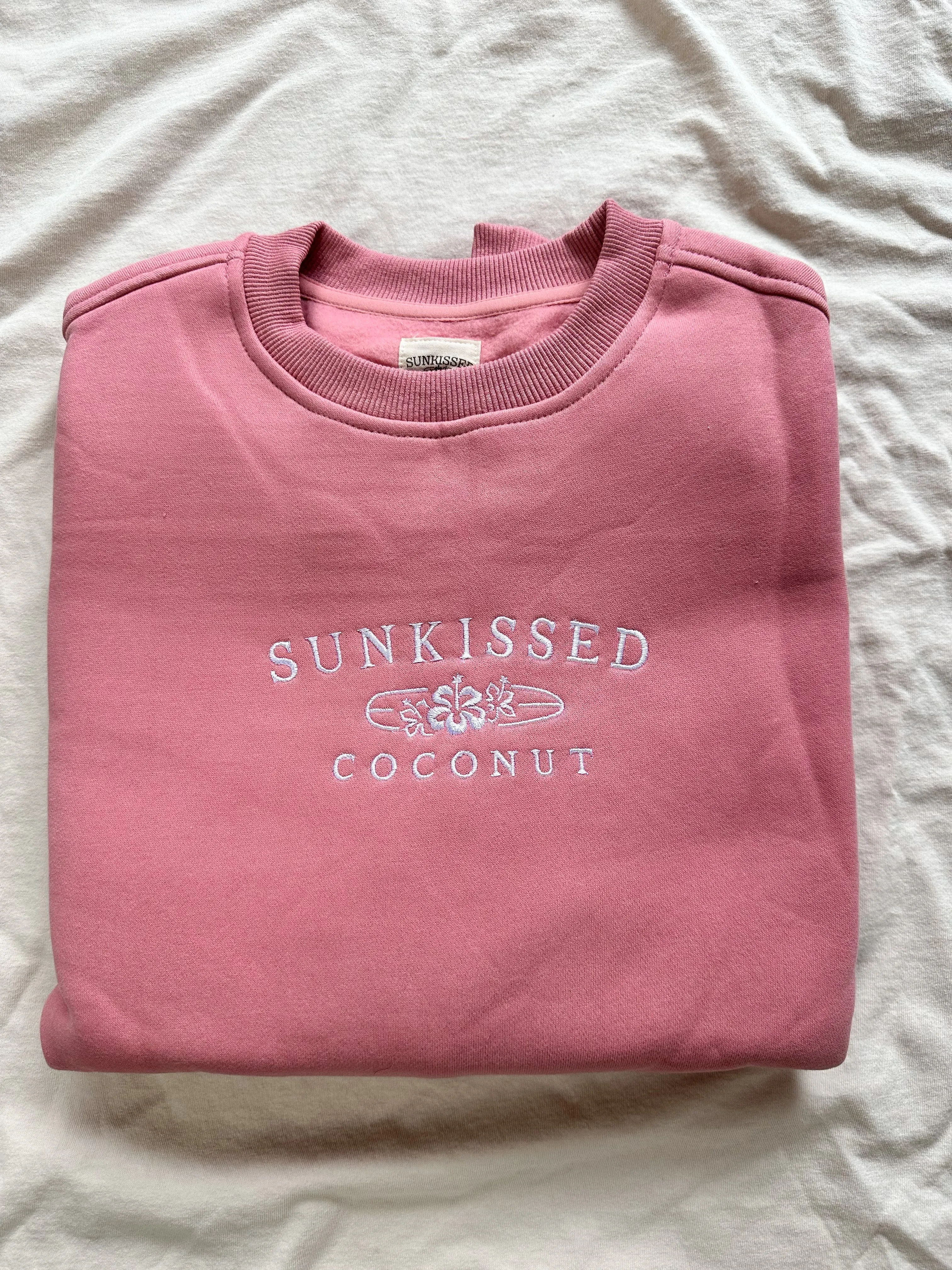 Taylor Ice Cream Pink Embroider Sunkissedcoconut Sweatshirt