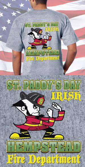 West Hempstead Fire Department Firefighting Irish Back Design