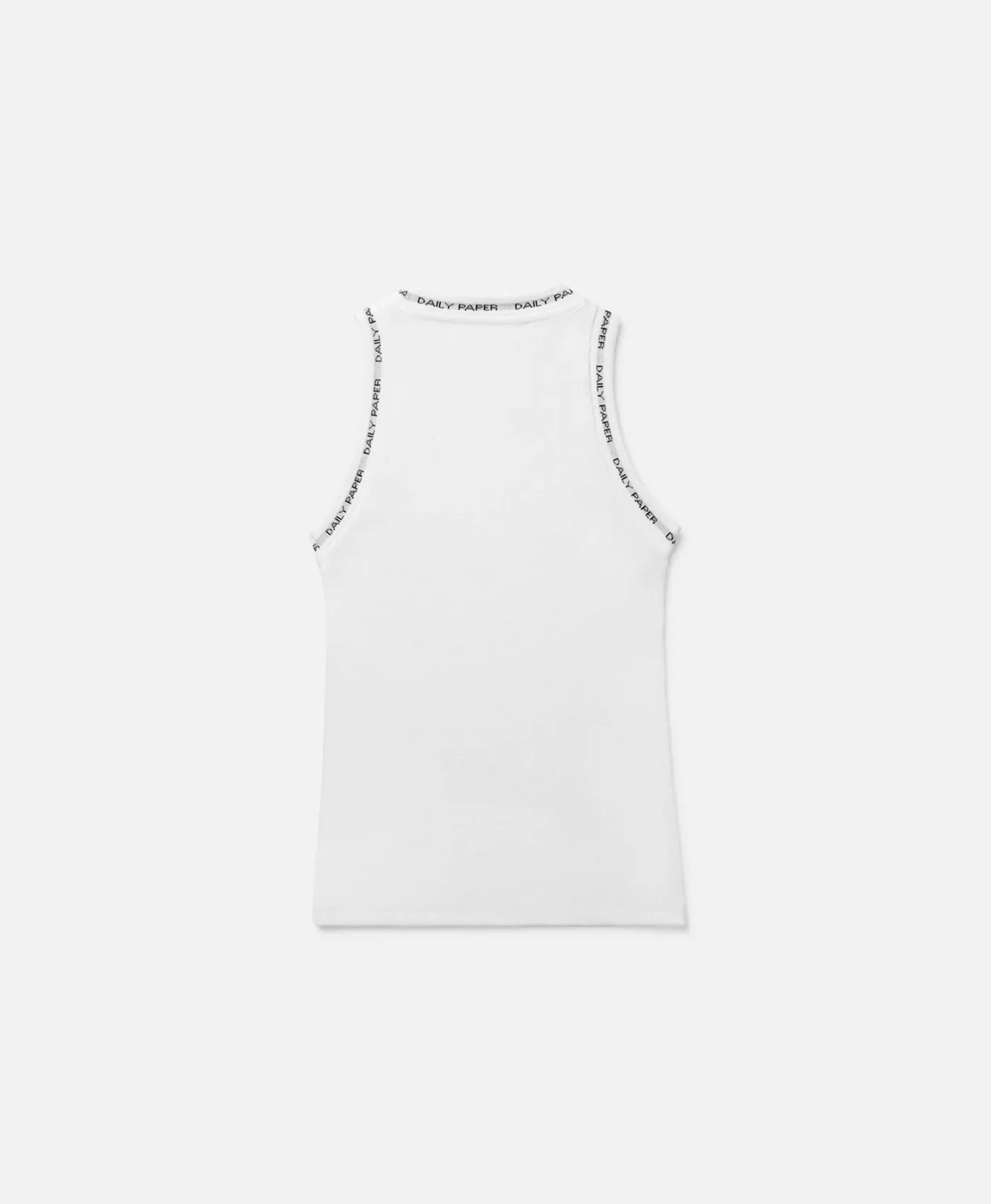 White Erib Tank Top